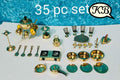 35 PCS SET BRASS MINATURE KITCHEN TOY SET FOR KIDS-GANNUTS00135