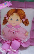 PRETTY DOLL, BIG SIZE PINK DOLL CUSHIONS FOR KIDS-DMX001P