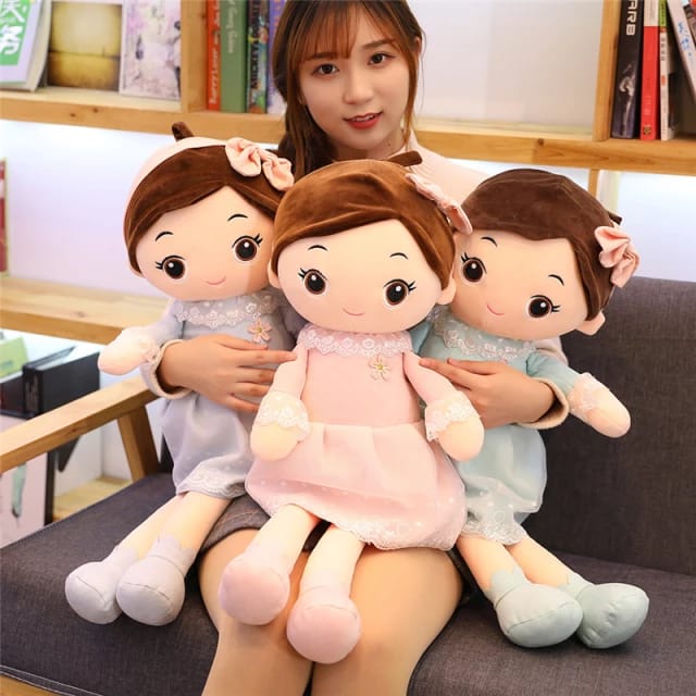 Big Size Princess Girls Doll with Flower Skirt and Ribbon -SKDGD001