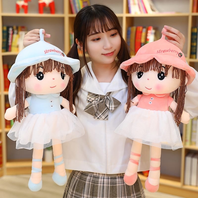 2021 New cute braid ballet Girl Doll wearing a removable Colorful Hat and Fluffy Skirt-ANKITBGD001