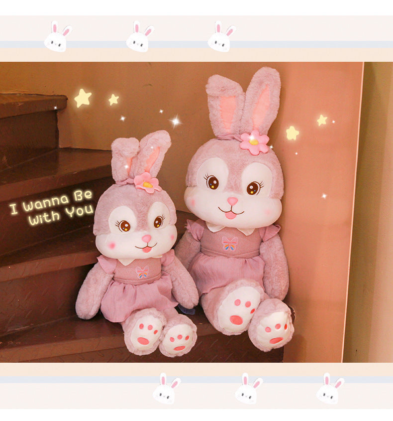 CUTE RABBIT  WITH FROCK  PLUSH SOFT TOY FOR KIDS-OKG001R