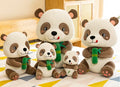Cute and soft little panda holding bamboo, plush panda toy-OKG001PT