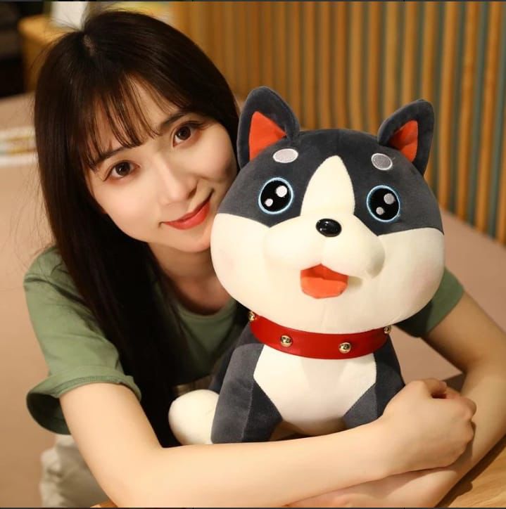 Cute Husky Tongue Dog plushie-ANUB001HD