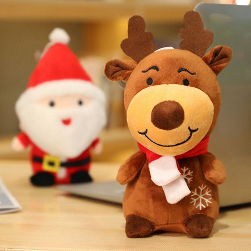 Lovely Christmas Plush Doll Decoration Santa Reindeer Snowman Doll Stuffed Toys for Kids Christmas Gifts -OKG001RST